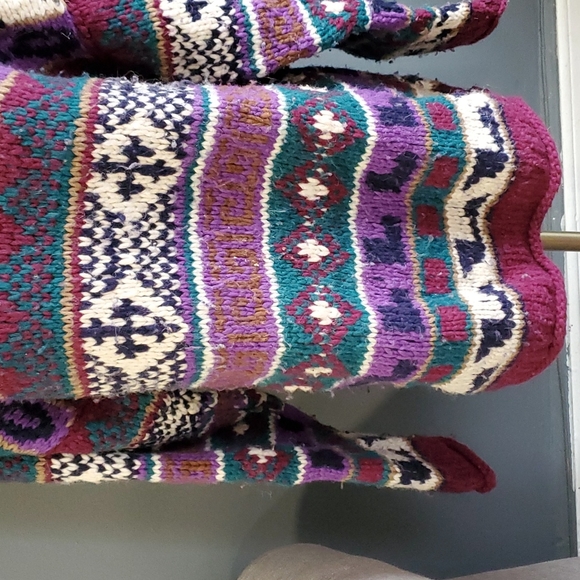 Native American hand made knit sweater size L - Picture 4 of 13